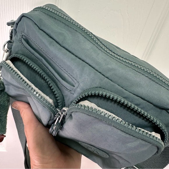 Kipling Albena Crossbody Bag Water-Repellent Nylon Teal Small - Picture 5 of 14